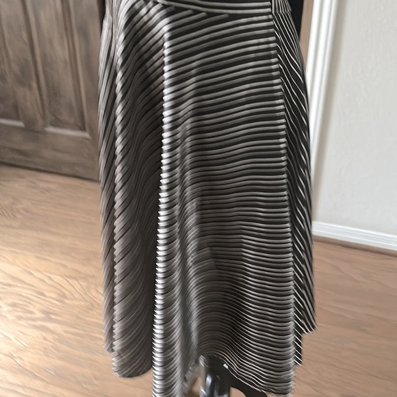 Vintage Y2K 90s Alyn Paige Dress Midi Halter Vacation Ready 9/10 Stripe  Brown - Picture 3 of 10